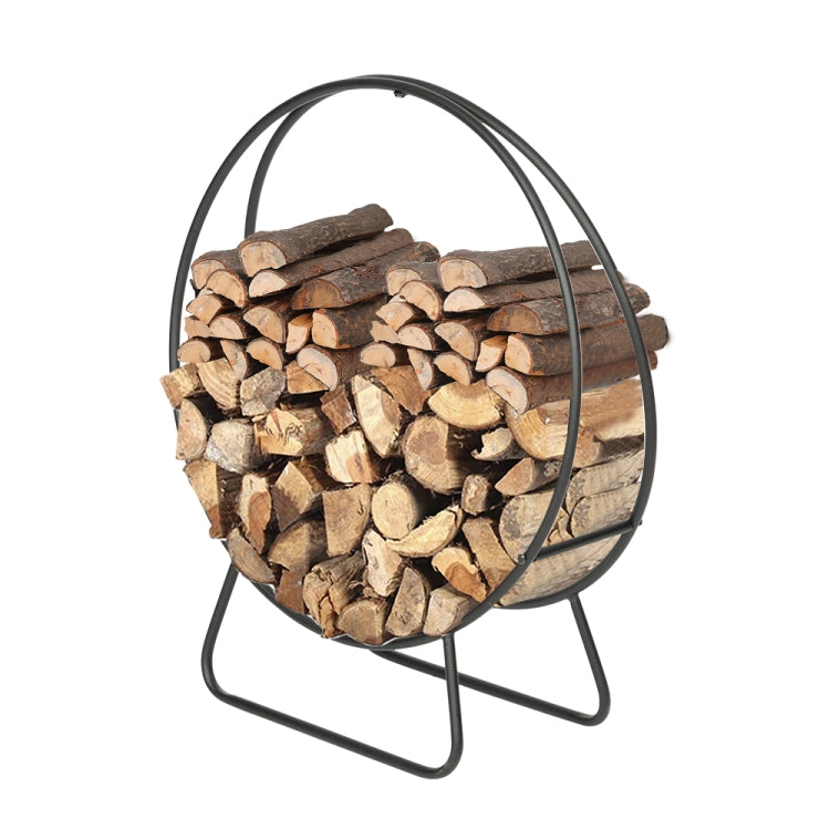 [US Warehouse] Round Iron Firewood Holder, Size: 79.8 x 33.5 x 13.2 inch