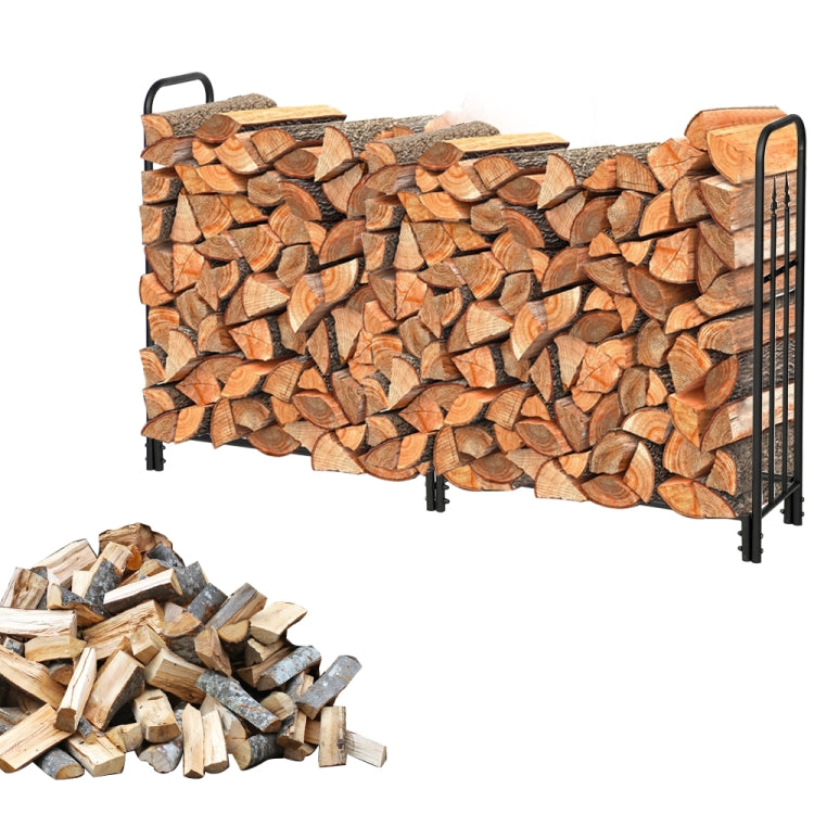 [US Warehouse] Arrow Style Iron Firewood Holder, Size: 70.8 x 44.1 x 13.2 inch