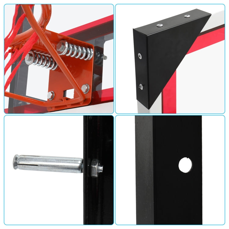 [US Warehouse] Adult Steel Edging Wall-mounted PC Transparent Backboard Suitable for No. 7 Basketball