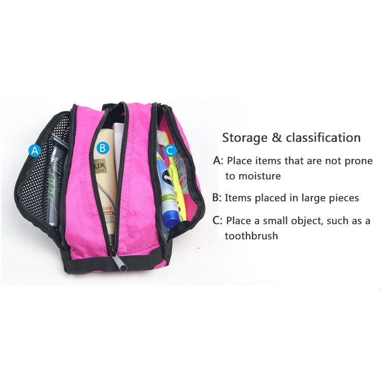 BLUEFIELD High Quality Oxford Lattice Cloth Portable Travel Wash Bag with Handle, Size: 25*12*10 cm