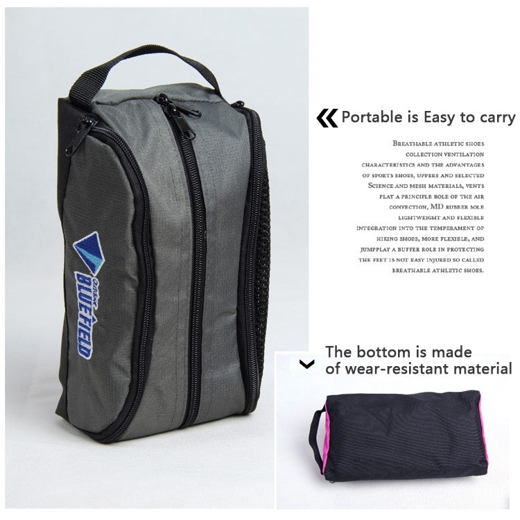 BLUEFIELD High Quality Oxford Lattice Cloth Portable Travel Wash Bag with Handle, Size: 25*12*10 cm