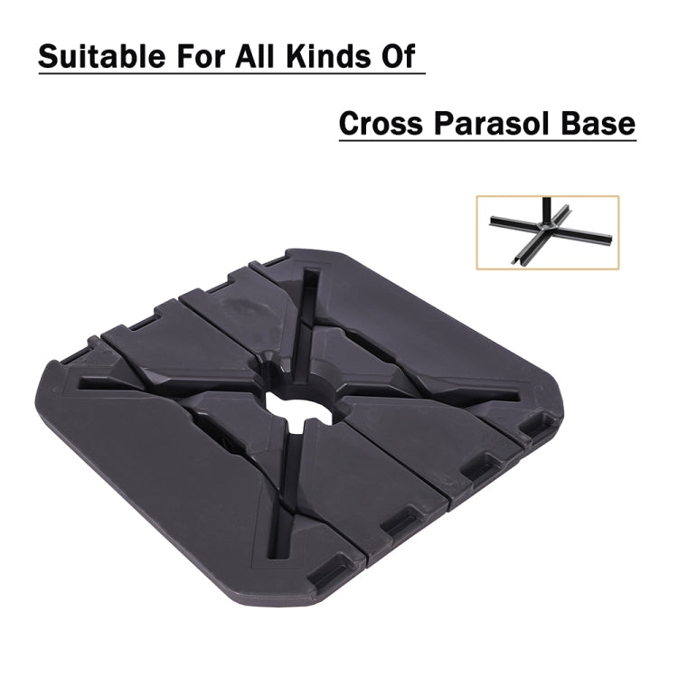 [US Warehouse] 4 in 1 Portable Square Plastic Base for All Kinds of Cross Parasols Base, with Handle