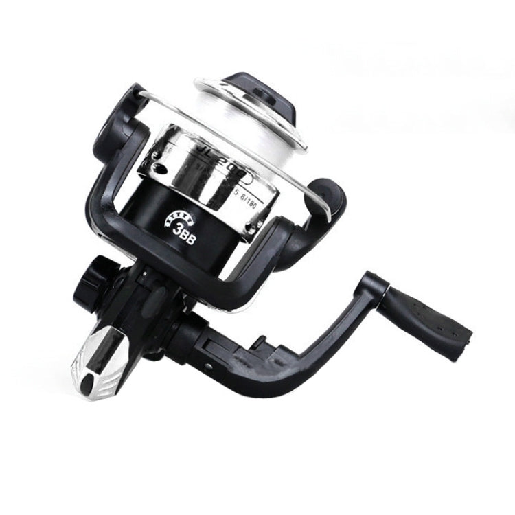 JL200 Plating Plastic 3 Ball Bearings Handle Fishing Spinning Reel  with Transparent Lines