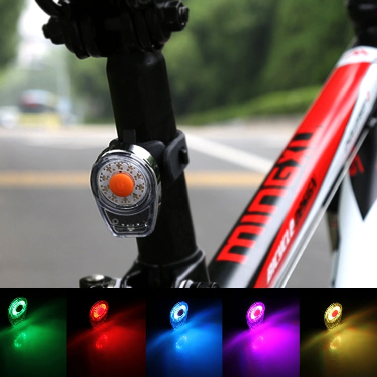 FY-309 Mini Multi Flash Modes Rechargeable Multi Color Round Ring COB LED Bicycle Tail Light