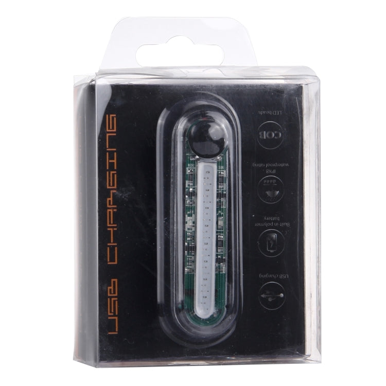Waterproof USB Rechargeable 6 Modes Multi Color Light 100LM COB LED Bike Taillight with Clip