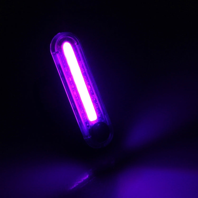 Waterproof USB Rechargeable 6 Modes Multi Color Light 100LM COB LED Bike Taillight with Clip