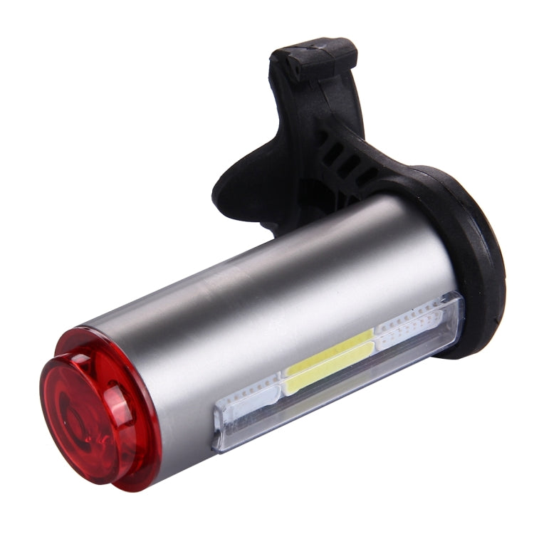USB Rechargeable 360 Degree 7 Modes Three Color Light 100LM 3 COB + 1 LED Bike Taillight with Clip
