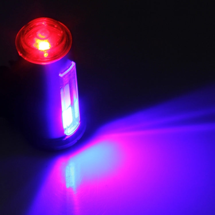 USB Rechargeable 360 Degree 7 Modes Three Color Light 100LM 3 COB + 1 LED Bike Taillight with Clip