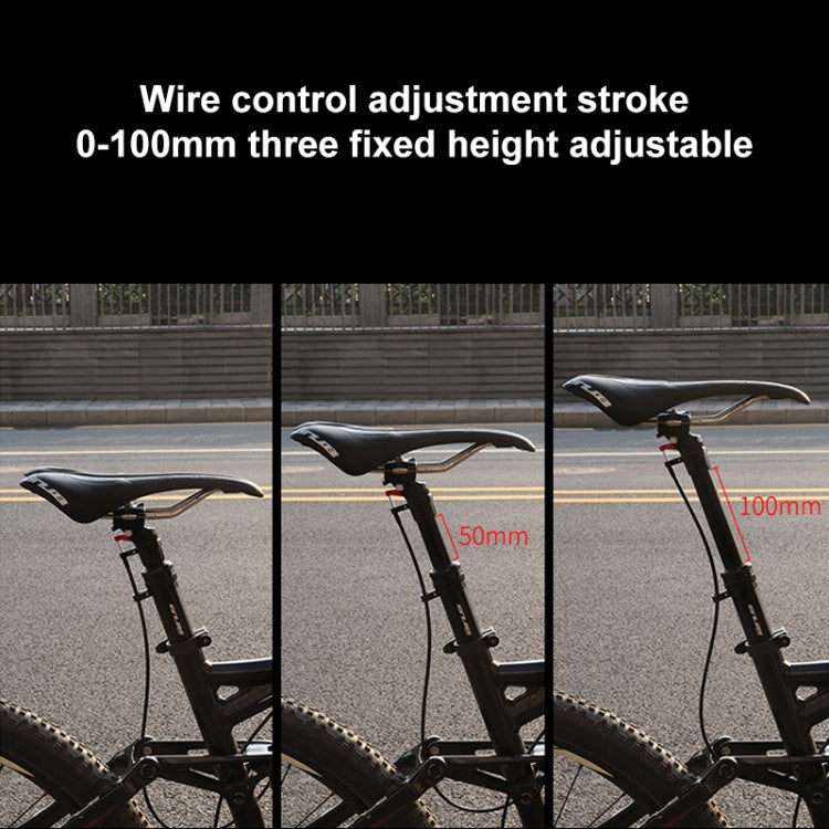 GUB SD440 31.6mm Wire Remote Control Adjustable Bike Seatpost