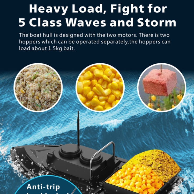 D11 2.4GHz Multi-function Intelligent Remote Control Nest Ship Fishing Bait Boat(Black)