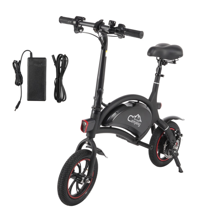 [US Warehouse] Campingsurvivals 250W 20KM / H Foldable Electric Bicycle with 12 inch Tires & LED Lights