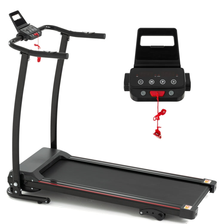 [US Warehouse] FYC Portable Folding Treadmill with 3 Manual Inclines for Home, US Plug(Black)