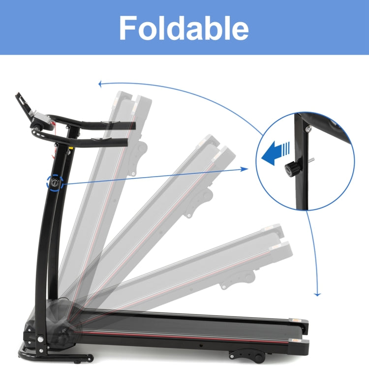 [US Warehouse] FYC Portable Folding Treadmill with 3 Manual Inclines for Home, US Plug(Black)