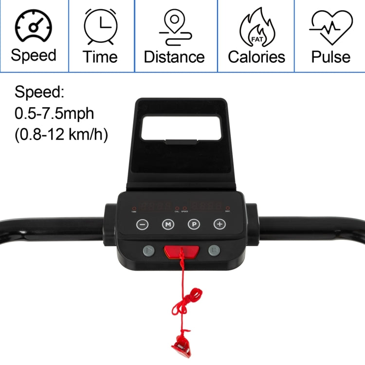 [US Warehouse] FYC Portable Folding Treadmill with 3 Manual Inclines for Home, US Plug(Black)