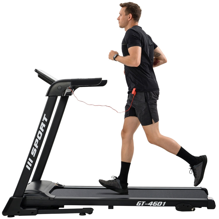 [US Warehouse] GT-4601 2.25hp Diamond Silent Belt Treadmill Foldable Jogging Fitness Machine with 12 Preset Programs & LCD Display & Speaker