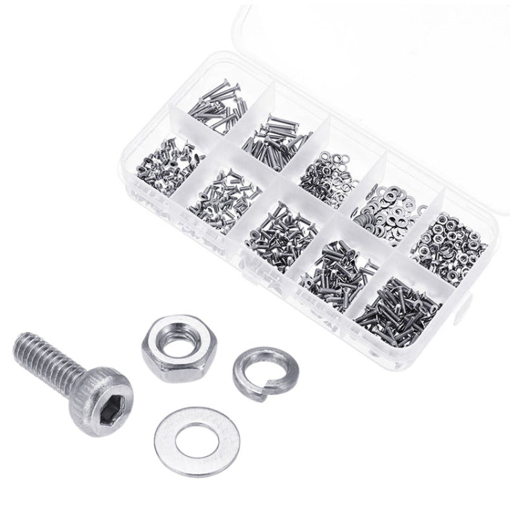 600 PCS M2 304 Stainless Steel Hex Socket