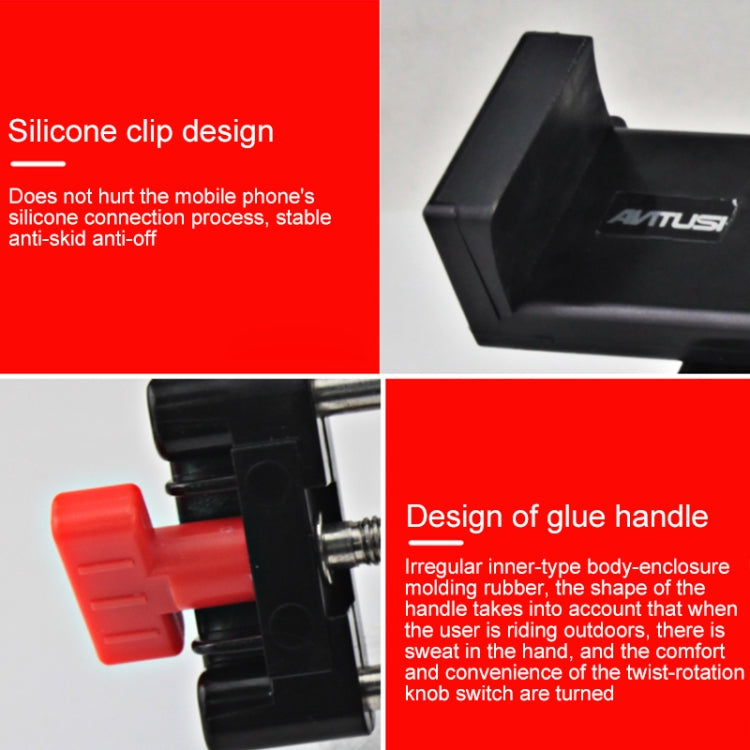 ANTUSI T8 Bicycle Phone Holder Compatible with 3.0-6.5 inch mobile phones