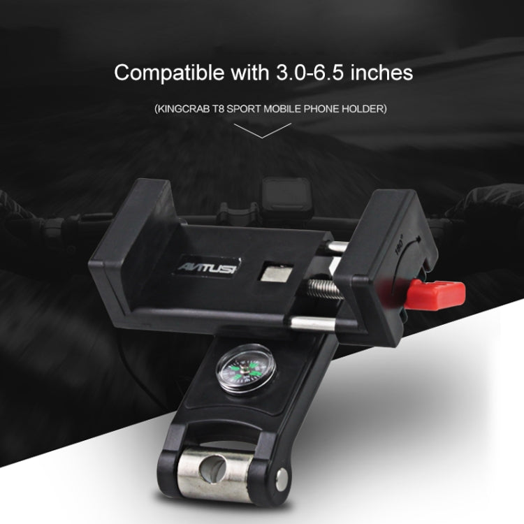 ANTUSI T8 Bicycle Phone Holder Compatible with 3.0-6.5 inch mobile phones