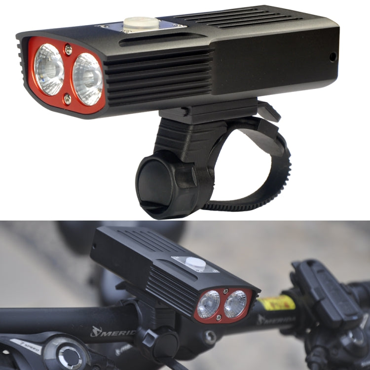 T20C 1000LM White Light USB Charging LED Bicycle Headlight Front Lamp with 3 Modes