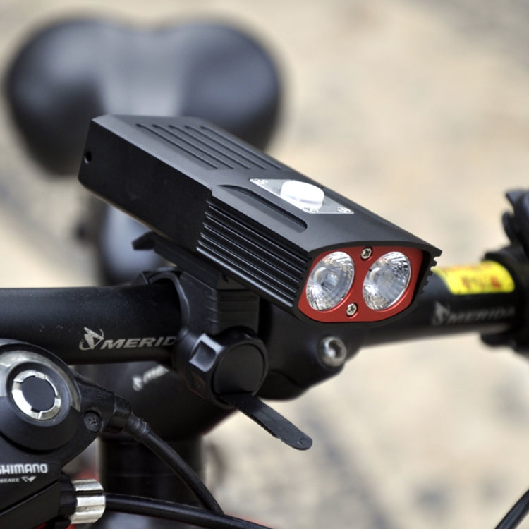 T20C 1000LM White Light USB Charging LED Bicycle Headlight Front Lamp with 3 Modes