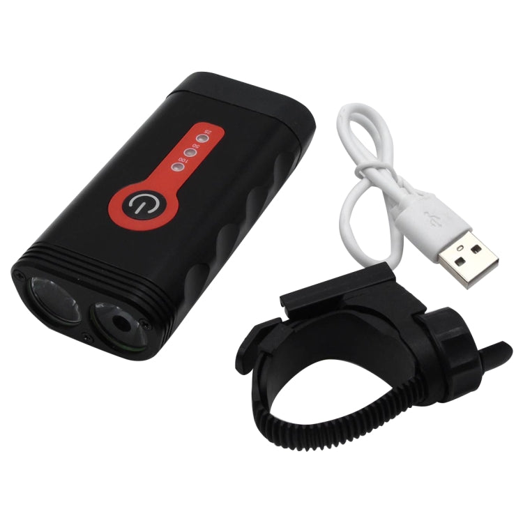 Y10 2 x XTG-3 LEDs 600LM USB Charging LED Bicycle Headlight Front Lamp with 5 Modes