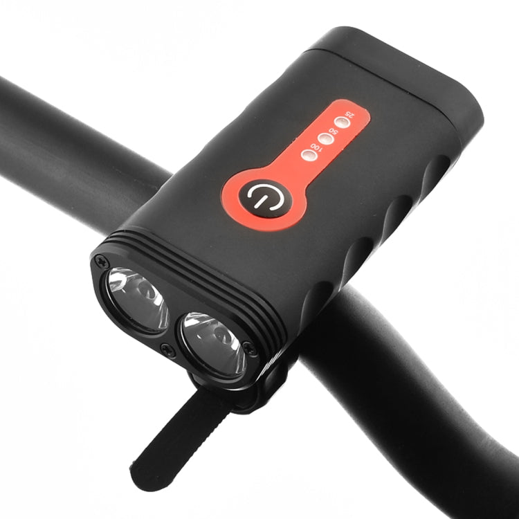 Y10 2 x XTG-3 LEDs 600LM USB Charging LED Bicycle Headlight Front Lamp with 5 Modes