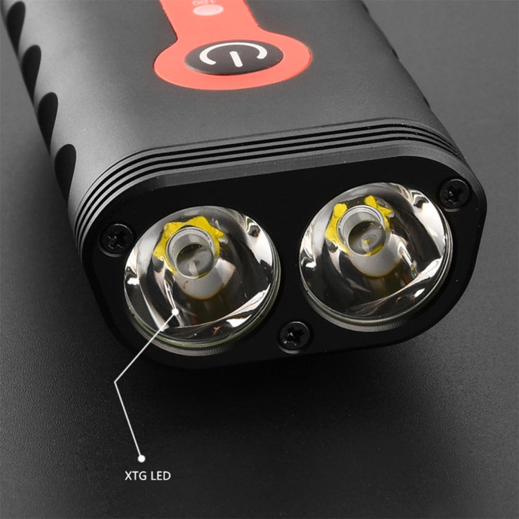 Y10 2 x XTG-3 LEDs 600LM USB Charging LED Bicycle Headlight Front Lamp with 5 Modes