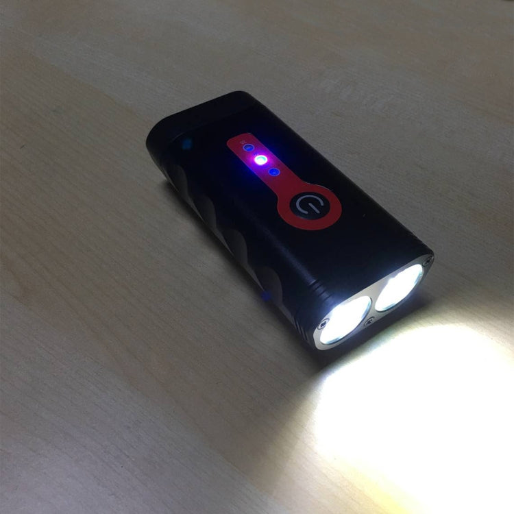 Y10 2 x XTG-3 LEDs 600LM USB Charging LED Bicycle Headlight Front Lamp with 5 Modes
