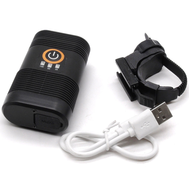 Y12 Bike LED Headlight Front Lamp 2 x XPE LEDs 350LM USB Charging Bicycle Headlight with 5 Modes