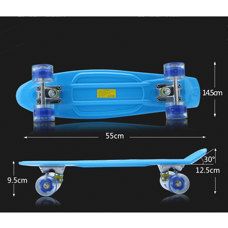 BULEX Environment Protection PP Materials Children Four Wheels Skateboard Shining Fish Plate Pedal Scooter
