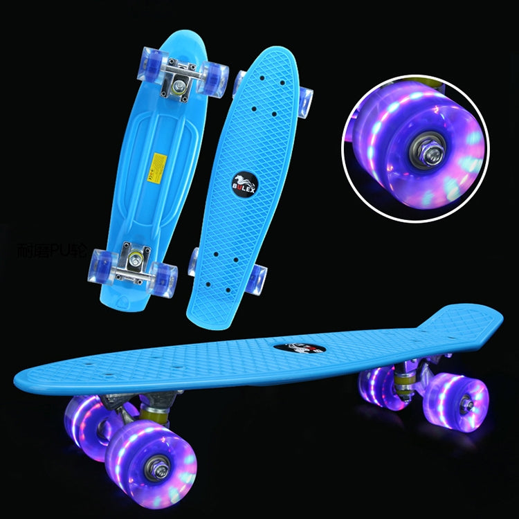 BULEX Environment Protection PP Materials Children Four Wheels Skateboard Shining Fish Plate Pedal Scooter