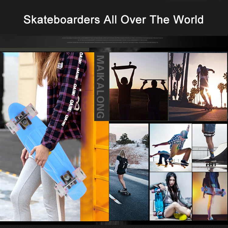 BULEX Environment Protection PP Materials Children Four Wheels Skateboard Shining Fish Plate Pedal Scooter