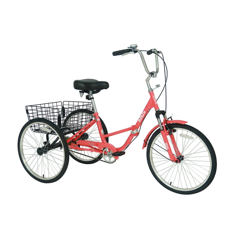 [US Warehouse] ZUKKA 24 inch Foldable Tricycle with Big Basket for Adults