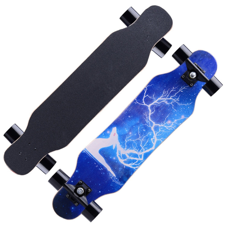 Maple Material Four Wheels Skateboard Fashionable Teenagers Scooter for Beginners, Random Style Delivery