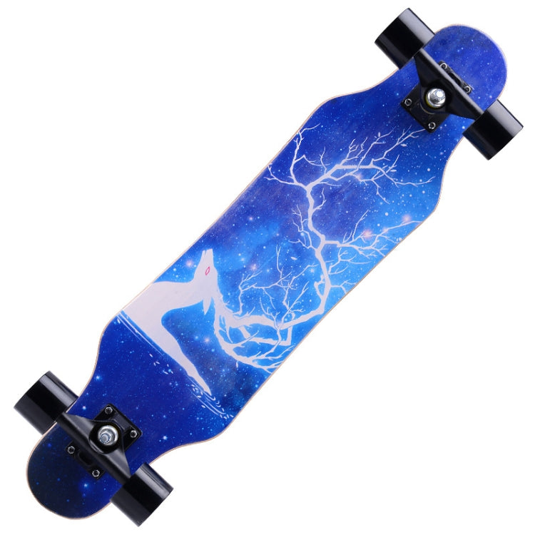 Maple Material Four Wheels Skateboard Fashionable Teenagers Scooter for Beginners, Random Style Delivery