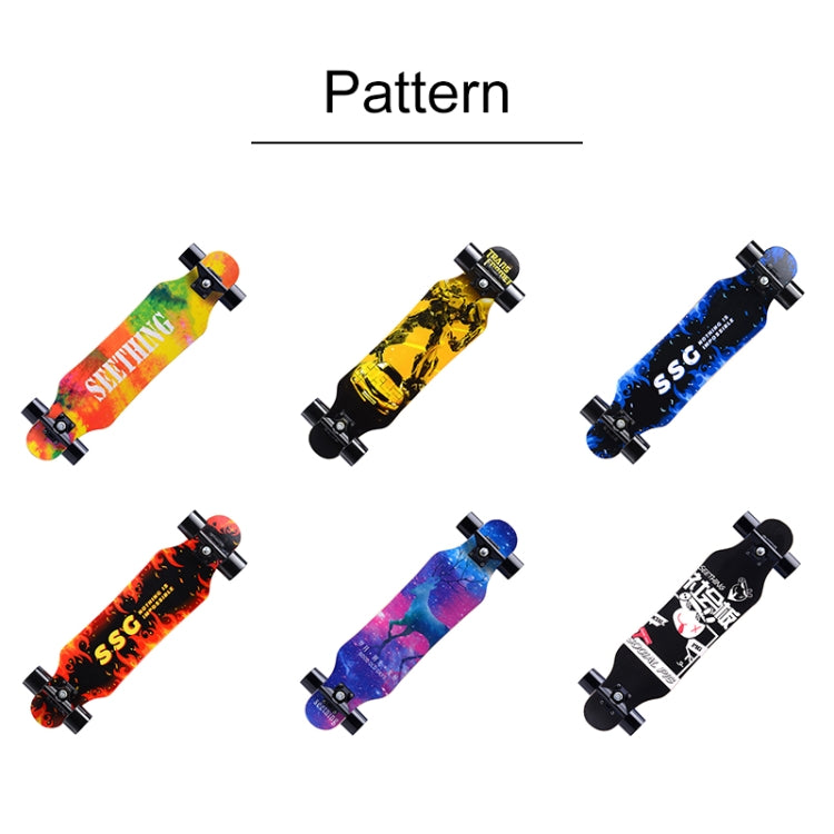 Maple Material Four Wheels Skateboard Fashionable Teenagers Scooter for Beginners, Random Style Delivery