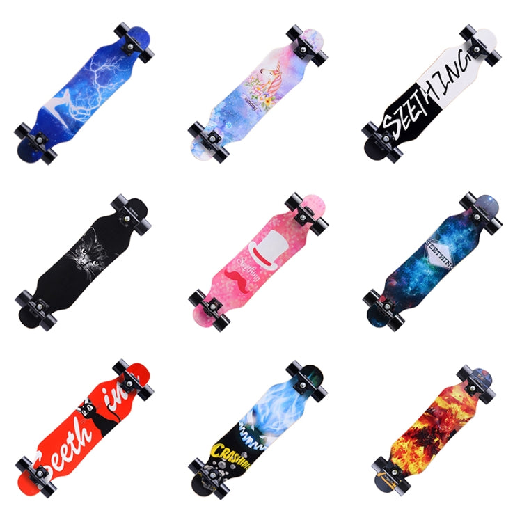 Maple Material Four Wheels Skateboard Fashionable Teenagers Scooter for Beginners, Random Style Delivery