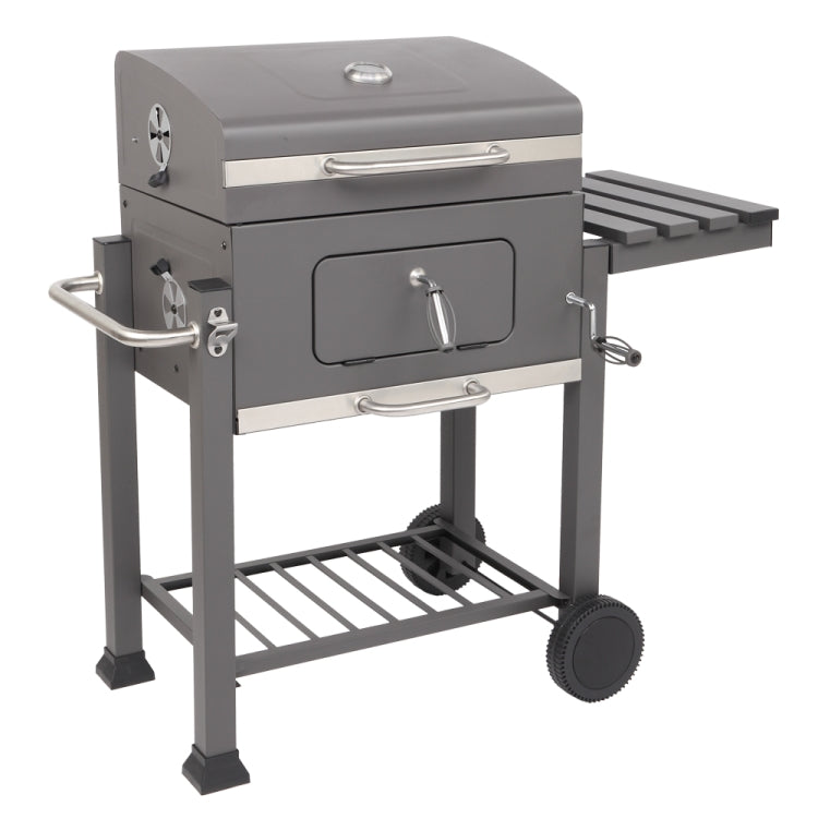 [US Warehouse] ZOKOP Square Oven Charcoal Oven with Plastic Wheel