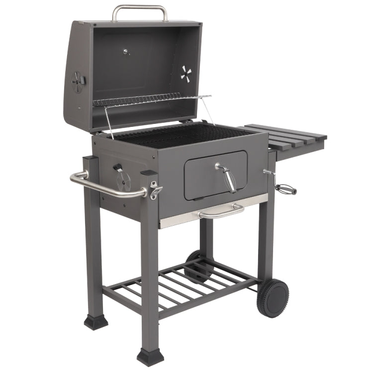 [US Warehouse] ZOKOP Square Oven Charcoal Oven with Plastic Wheel