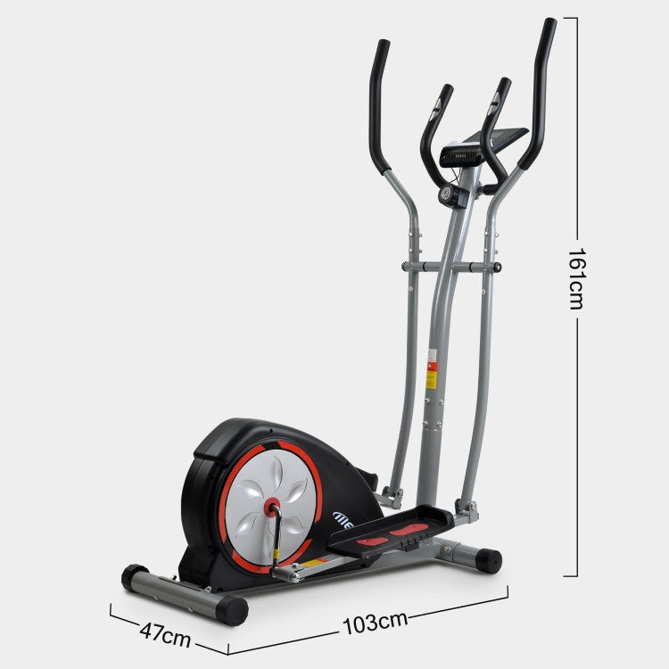 [EU Warehouse] Home Cross Elliptical Trainer with LCD Display & Equipment Stand(Black Red)