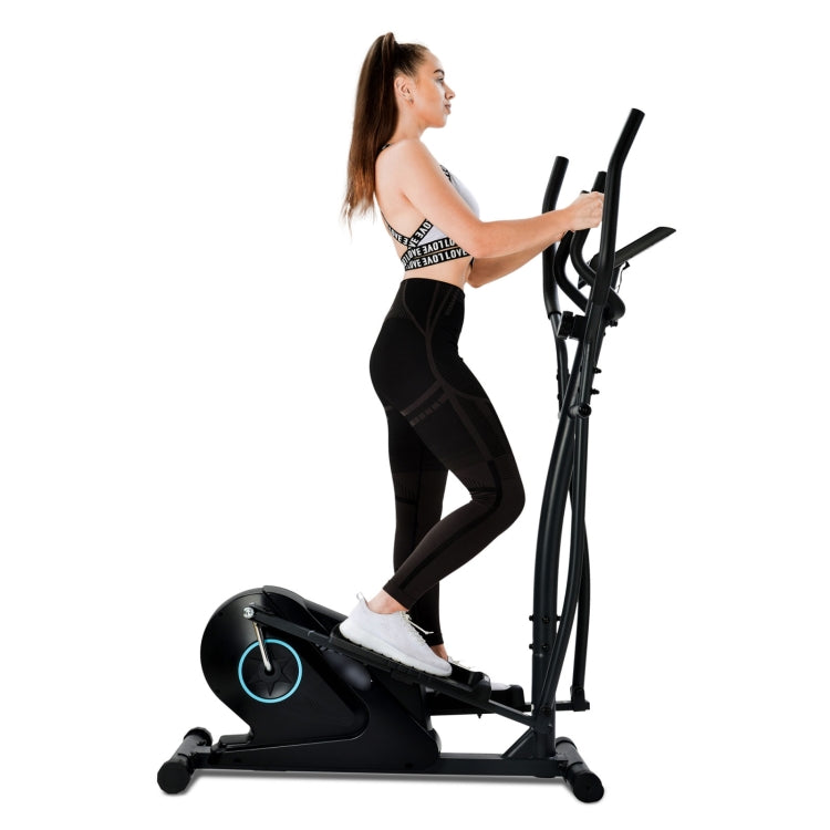 [EU Warehouse] Home Cross Elliptical Trainer with LCD Display & Equipment Stand(Black Blue)