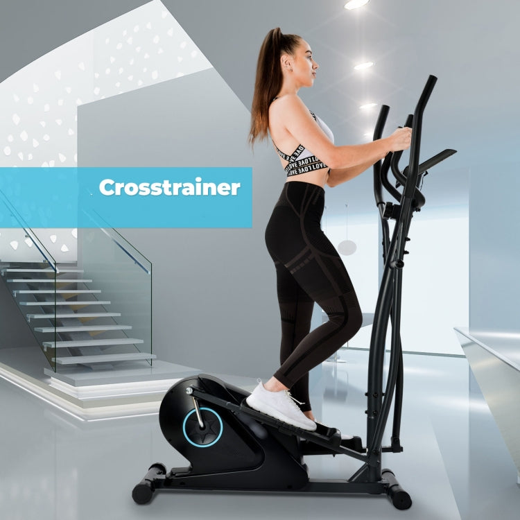 [EU Warehouse] Home Cross Elliptical Trainer with LCD Display & Equipment Stand(Black Blue)