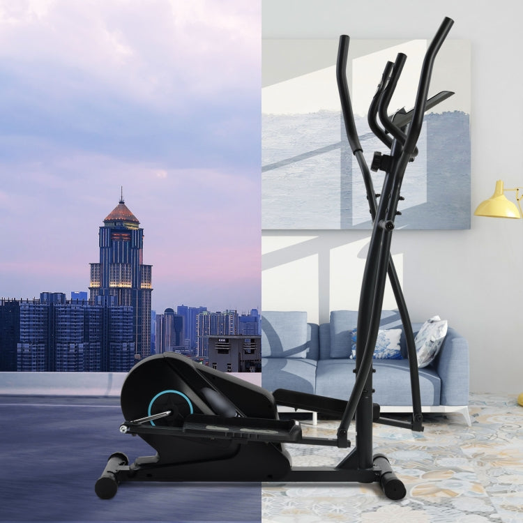 [EU Warehouse] Home Cross Elliptical Trainer with LCD Display & Equipment Stand(Black Blue)