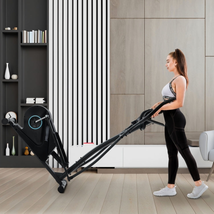 [EU Warehouse] Home Cross Elliptical Trainer with LCD Display & Equipment Stand(Black Blue)