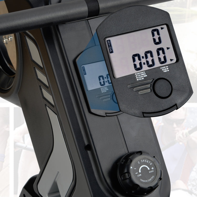 [EU Warehouse] Foldable Rowing Machine with Magnetic Resistance&LCD Display&Non-slip Pedals&Transport Wheels(Grey)
