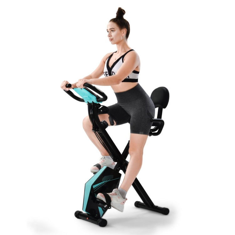 [EU Warehouse] Foldable Bike for Indoor Training with LCD Screen& Adjustable Resistance Bands (Blue)