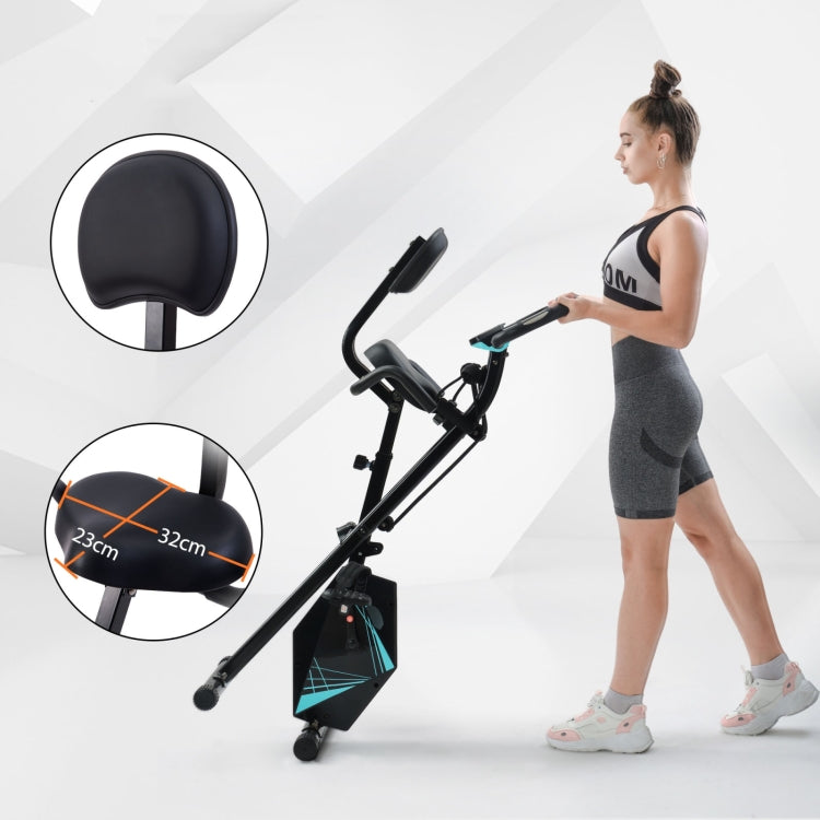 [EU Warehouse] Foldable Bike for Indoor Training with LCD Screen& Adjustable Resistance Bands (Blue)