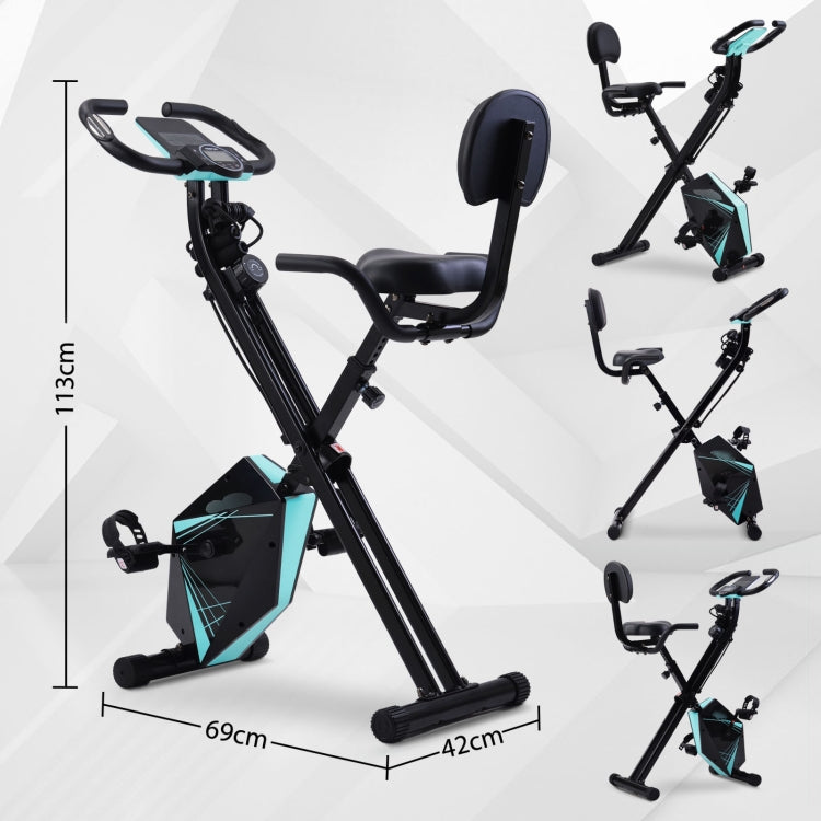 [EU Warehouse] Foldable Bike for Indoor Training with LCD Screen& Adjustable Resistance Bands (Blue)