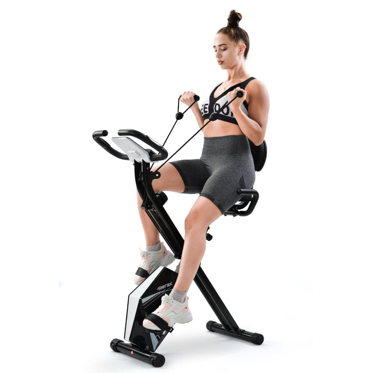 [EU Warehouse] Foldable Bike for Indoor Training with LCD Screen& Adjustable Resistance Bands (Black)