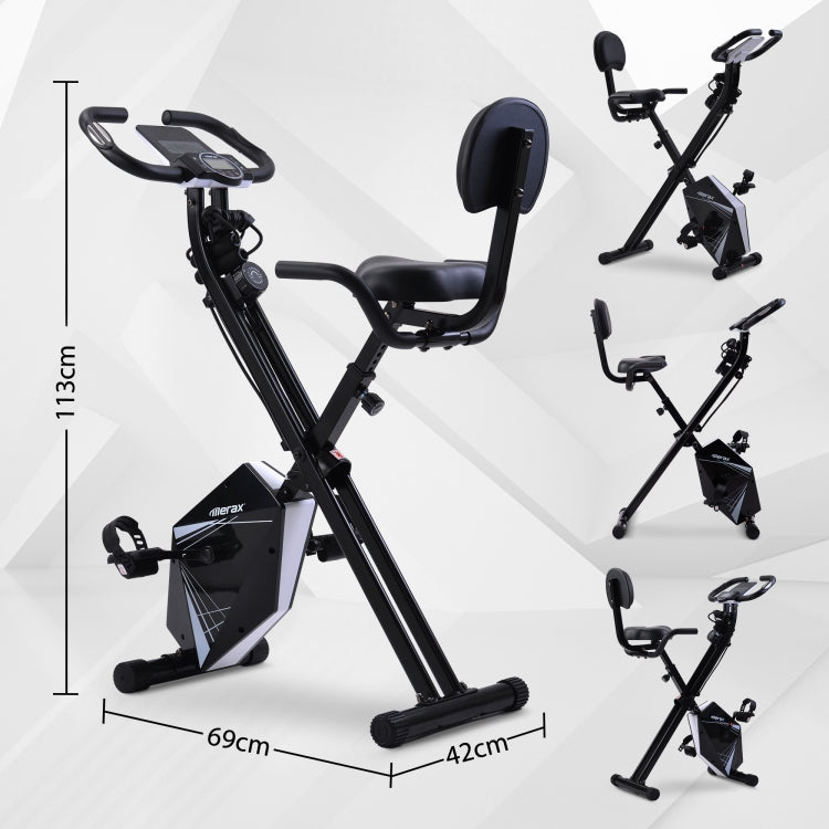 [EU Warehouse] Foldable Bike for Indoor Training with LCD Screen& Adjustable Resistance Bands (Black)